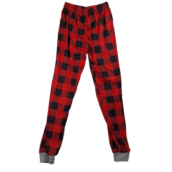 Red and Black Plaid Printed Lounge Sleep Pants - Size S - Picture 2 of 5